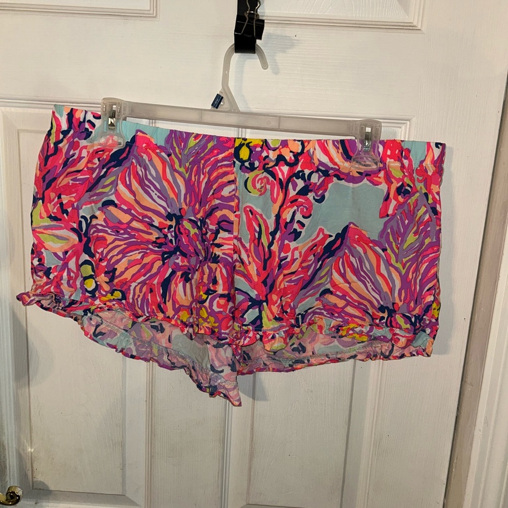 Lilly Pulitzer Big Escapade Kya Shorts Serene Blue XL